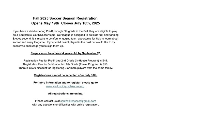 2025 Registration
